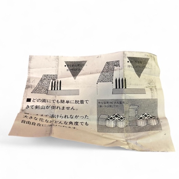 VTG Japanese Kenzan Flower Frog Holders Angle Support Stands Ikebana Arrangement - Picture 3 of 4